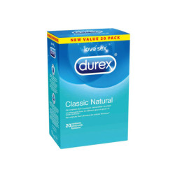 Préservatifs Durex Classic Natural Maxi Pack x 20